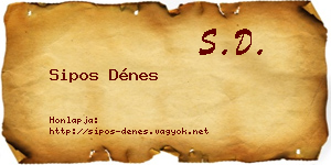 Sipos Dénes névjegykártya